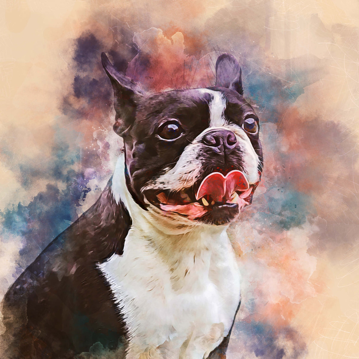 Watercolor Pet Art - Aesthetic Neon (AN)