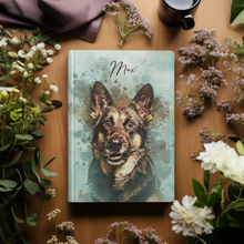 Load image into Gallery viewer, Custom Pet Art Hardcover Journal (TJ)