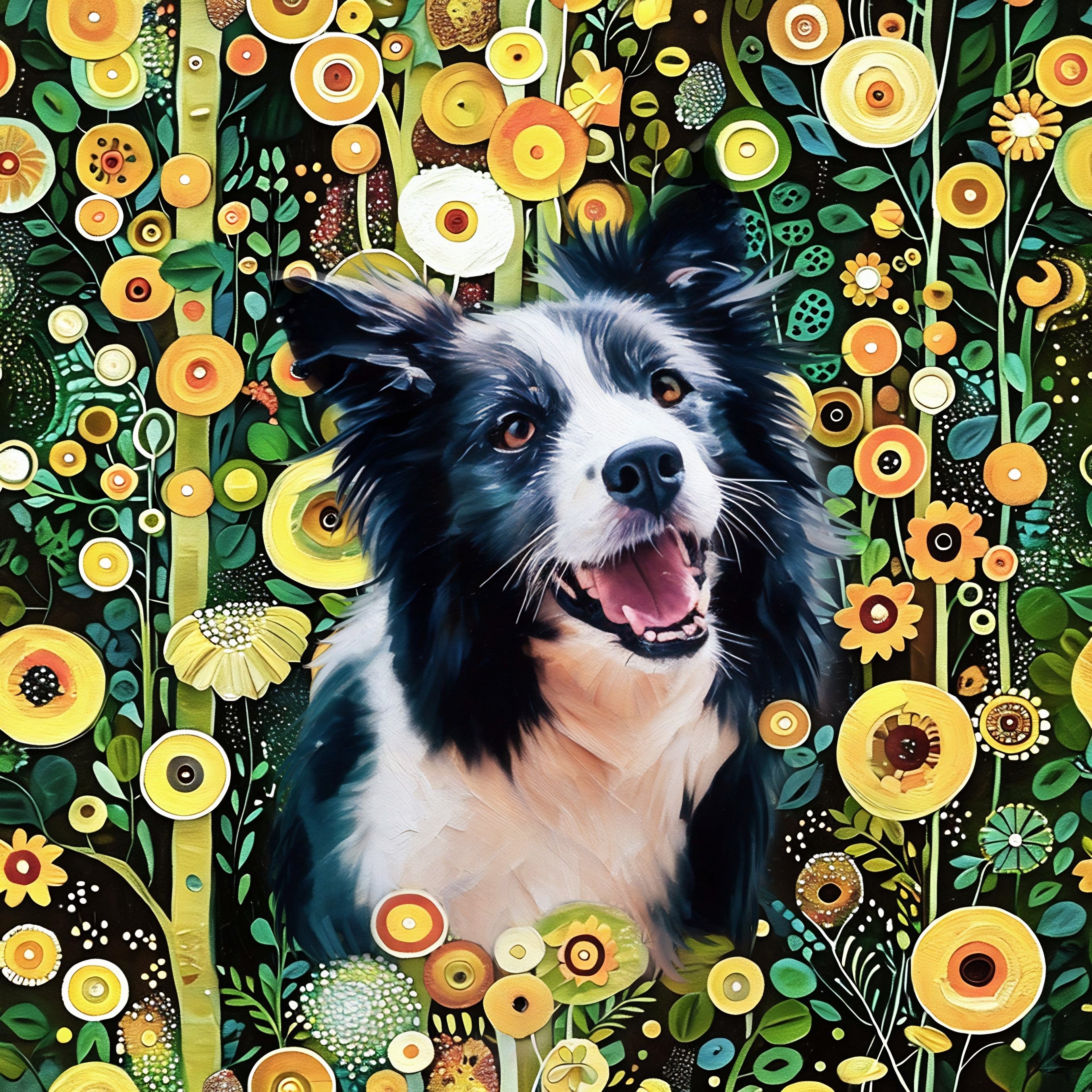 Oil Painting Floral Style Custom Pet Art (OF)