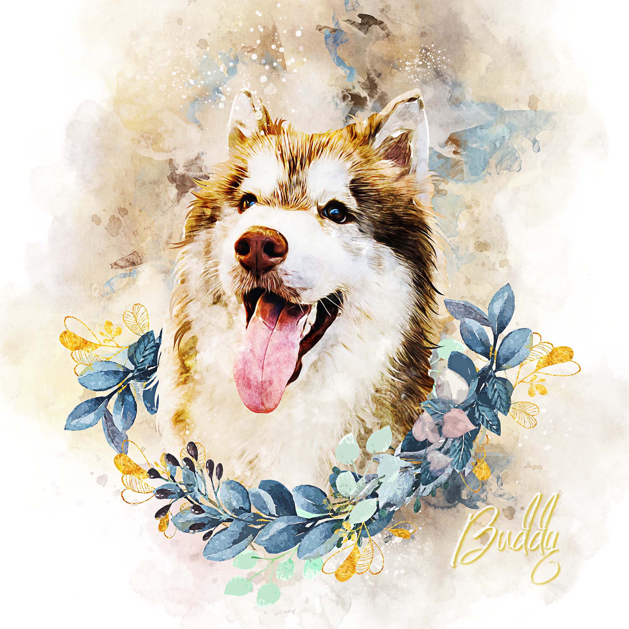 Watercolor Pet Art - The reBloom (BM2)