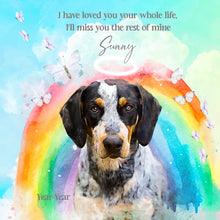 Load image into Gallery viewer, Rainbow Bridge Watercolor Pet Portrait